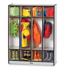 Rainbow Accents 4 Section Coat Locker - Black