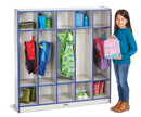 Rainbow Accents 5 Section Coat Locker - Blue