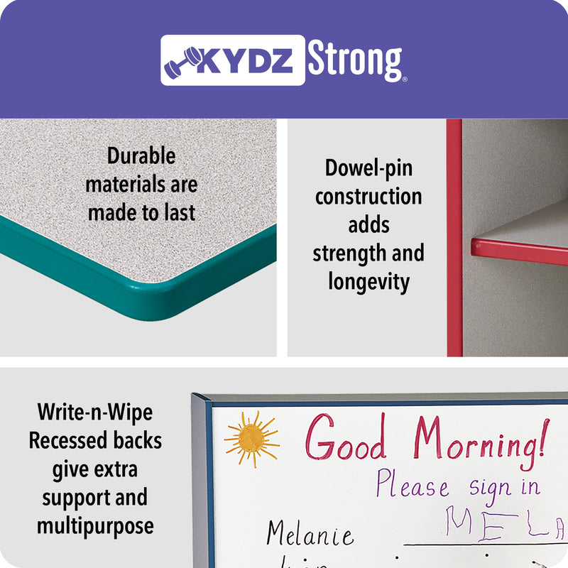 Rainbow Accents 5 Section Coat Locker with Step - Black