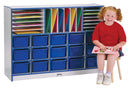 Rainbow Accents Sectional Cubbie-Tray Mobile Unit - with Trays - Blue