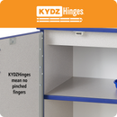 Rainbow Accents Stacking Lockable Lockers - Double Stack - Blue