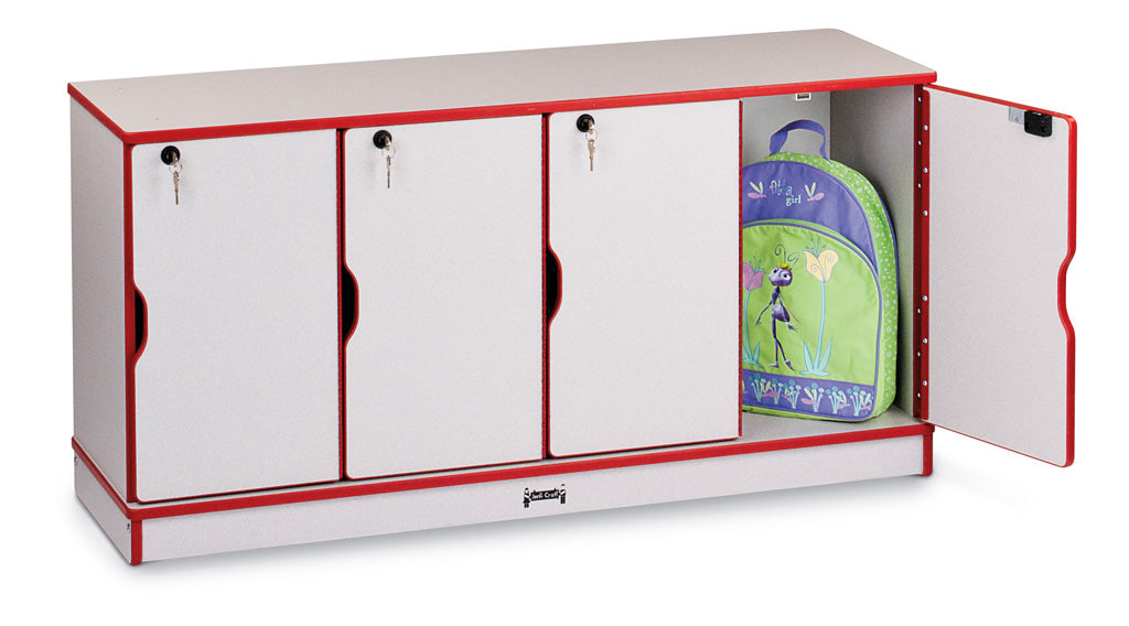Stack Locker Shelf Rainbow Accents Stacking Lockable Lockers - Double Stack - Purple