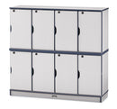 Rainbow Accents Stacking Lockable Lockers - Single Stack - Blue