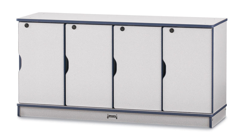 Rainbow Accents Stacking Lockable Lockers - Triple Stack - Blue