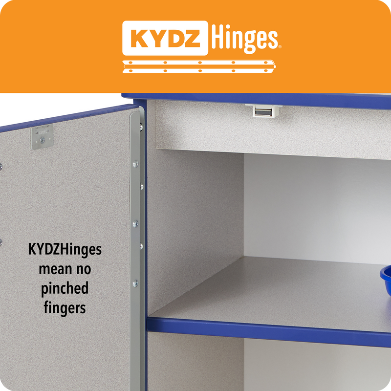 Rainbow Accents Stacking Lockable Lockers - Triple Stack - Blue
