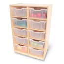 Whitney Brothers 10 Cubby Mobile Tray Storage Cabinet