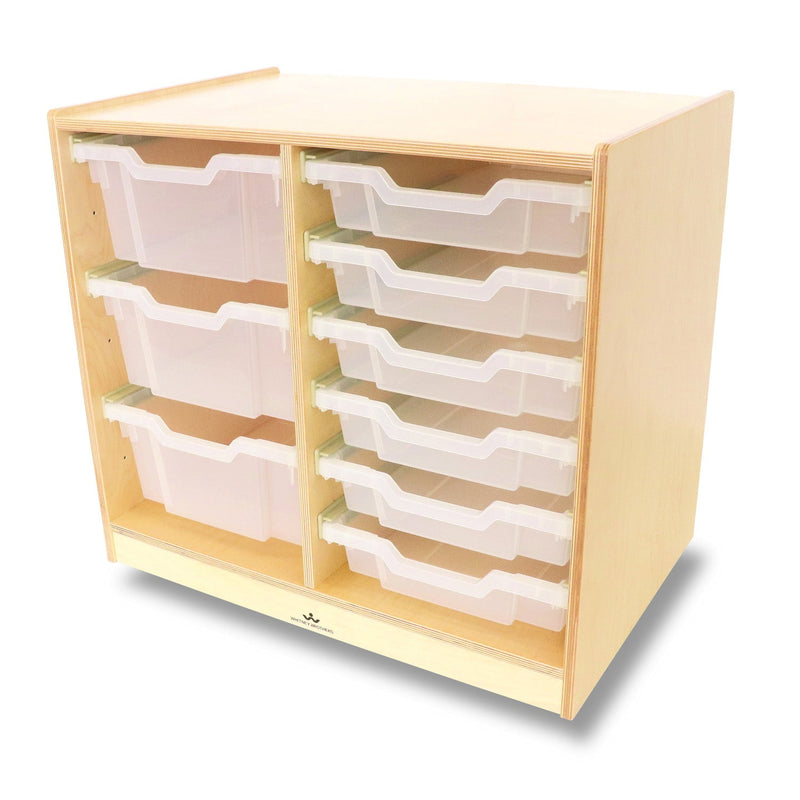 Whitney Brothers Clear Tray Double Storage Cabinet
