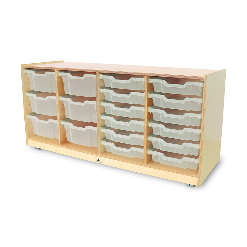 Whitney Brothers Clear Tray Quad Storage Cabinet