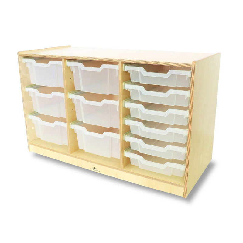 Whitney Brothers Clear Tray Triple Column Storage Cabinet