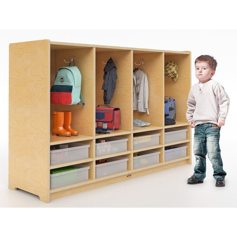 Whitney Brothers Toddler 8 Section Coat Locker with Trays