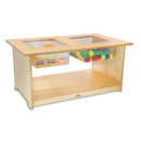 Whitney Brothers Toddler Sensory Table with 2 Removable Trays and Lids