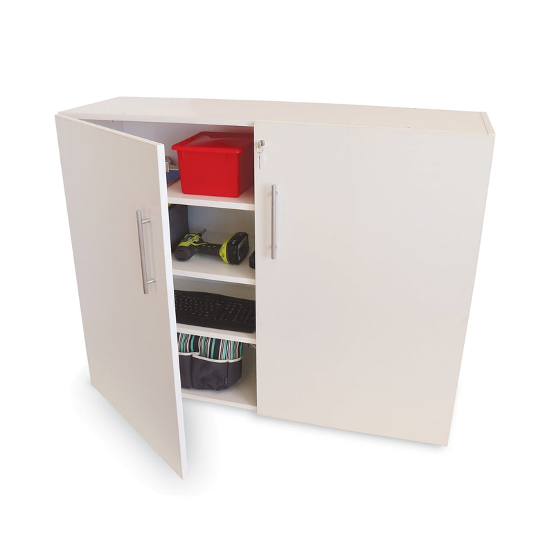 Whitney Brothers White Lockable Wall Cabinet