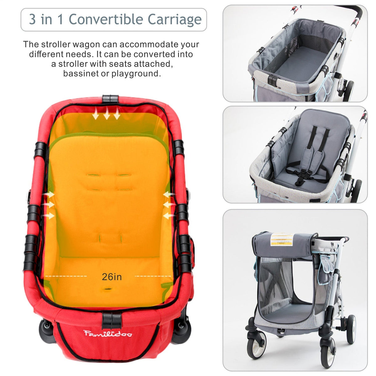 single stroller wagon Wonderfold MJ01 Chariot Mini Single Stroller Wagon