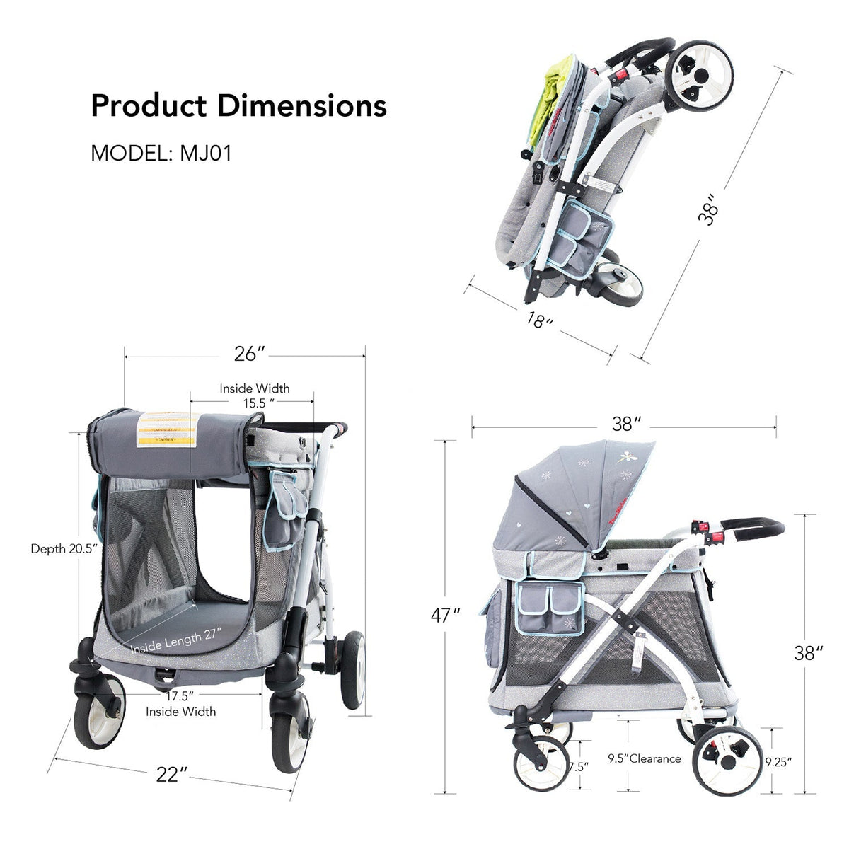 wagon stroller clearance Wonderfold MJ01 Chariot Mini Single Stroller Wagon