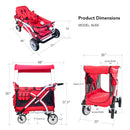 Wonderfold MJ04 Chariot Milioo Double Stroller Wagon - 2 Seater