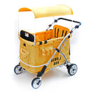 Wonderfold MJ06 Multifunction Quad Stroller Wagon - 4 Seater School Bus
