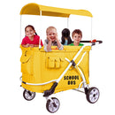 Wonderfold MJ06 Multifunction Quad Stroller Wagon - 4 Seater School Bus