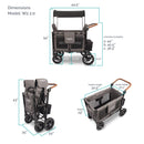 Wonderfold W2 Luxe Double Stroller Wagon - 2 Seater