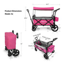 Wonderfold X2 Pull and Push Double Stroller Wagon - 2 Seater