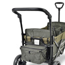 Wonderfold X2 Woodland Green Pull and Push Double Stroller Wagon with Automatic Magnetic Seatbelt Buckles - 2 Seater