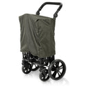 Wonderfold X2 Woodland Green Pull and Push Double Stroller Wagon with Automatic Magnetic Seatbelt Buckles - 2 Seater