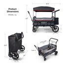 Wonderfold X4 Pull and Push Quad Stroller Wagon - 4 Seater