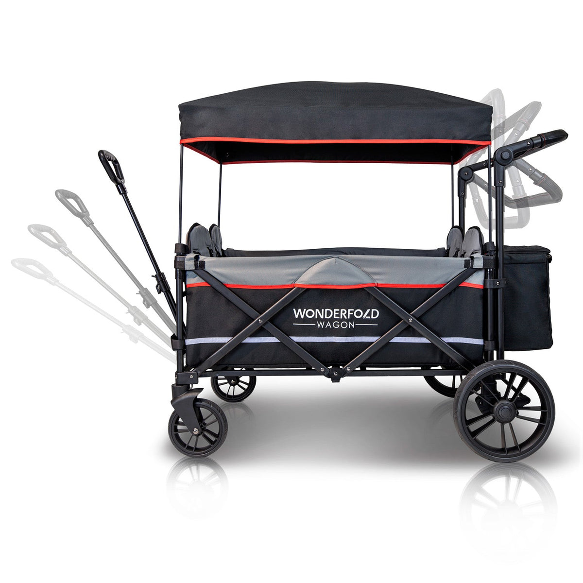 4 kid stroller wagon Wonderfold X4 Pull and Push Quad Stroller Wagon
