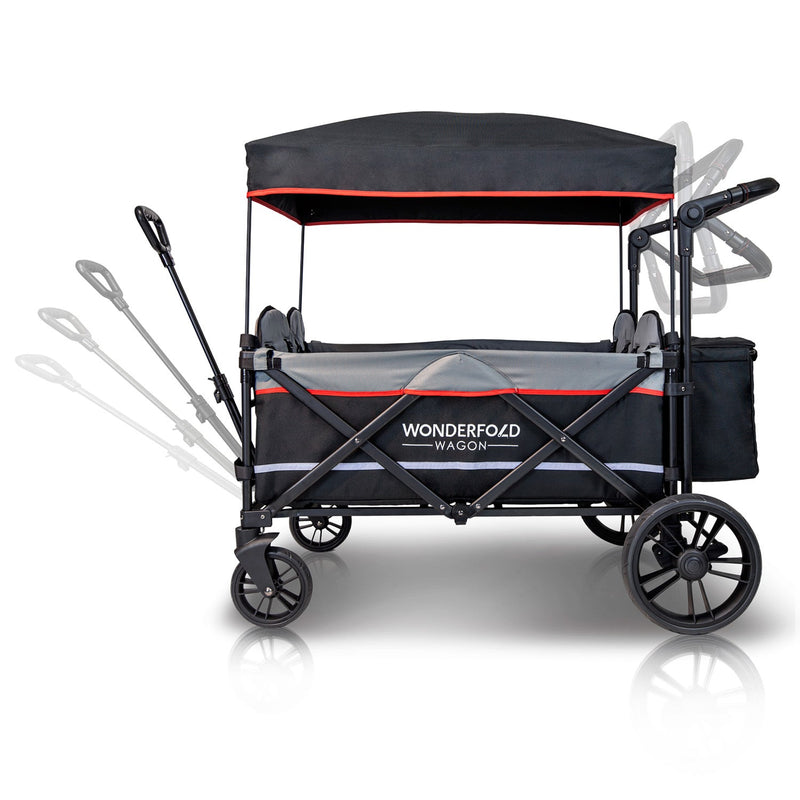 push and pull wagon stroller Wonderfold X4 Pull and Push Quad Stroller Wagon